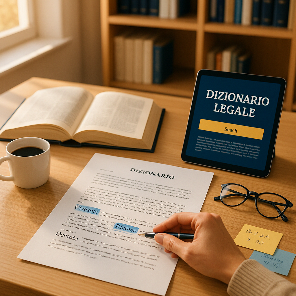 Glossario dei termini legali: le parole chiave da sapere nel 2025