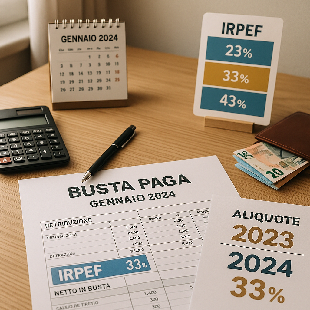 IRPEF: Seconda aliquota scende al 33% fino a 200.000 euro, cosa cambia