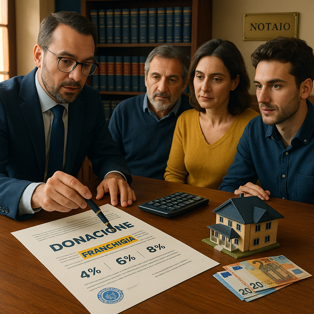 Donazioni tra Familiari: Tassazione, Costi e Quando Serve il Notaio