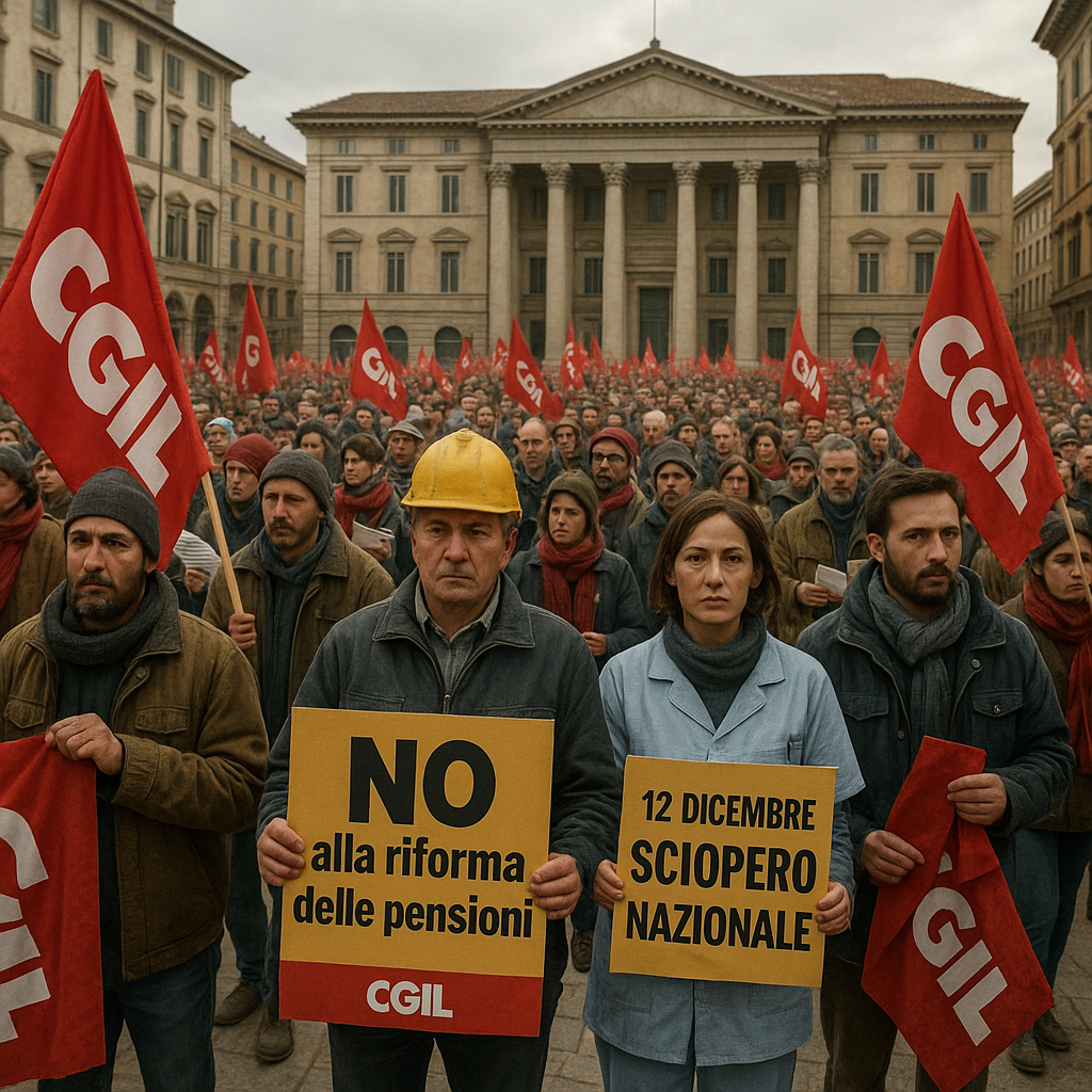 Sciopero generale Cgil il 12 dicembre: proteste contro l’aumento dell’età pensionabile